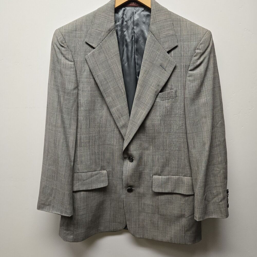 Vintage Nordstrom Classic Sports Coat Blazer Mens sz 37/31 R Houndstooth Jacket